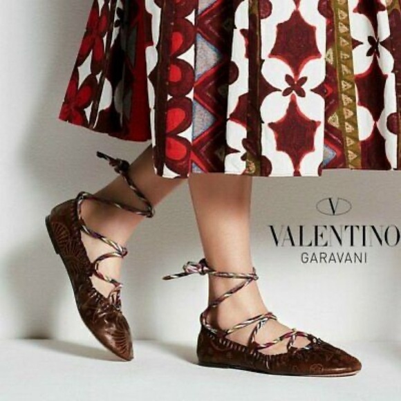 Valentino Shoes - Valentino Santeria Lace-Up Ballerina Ballet Flat